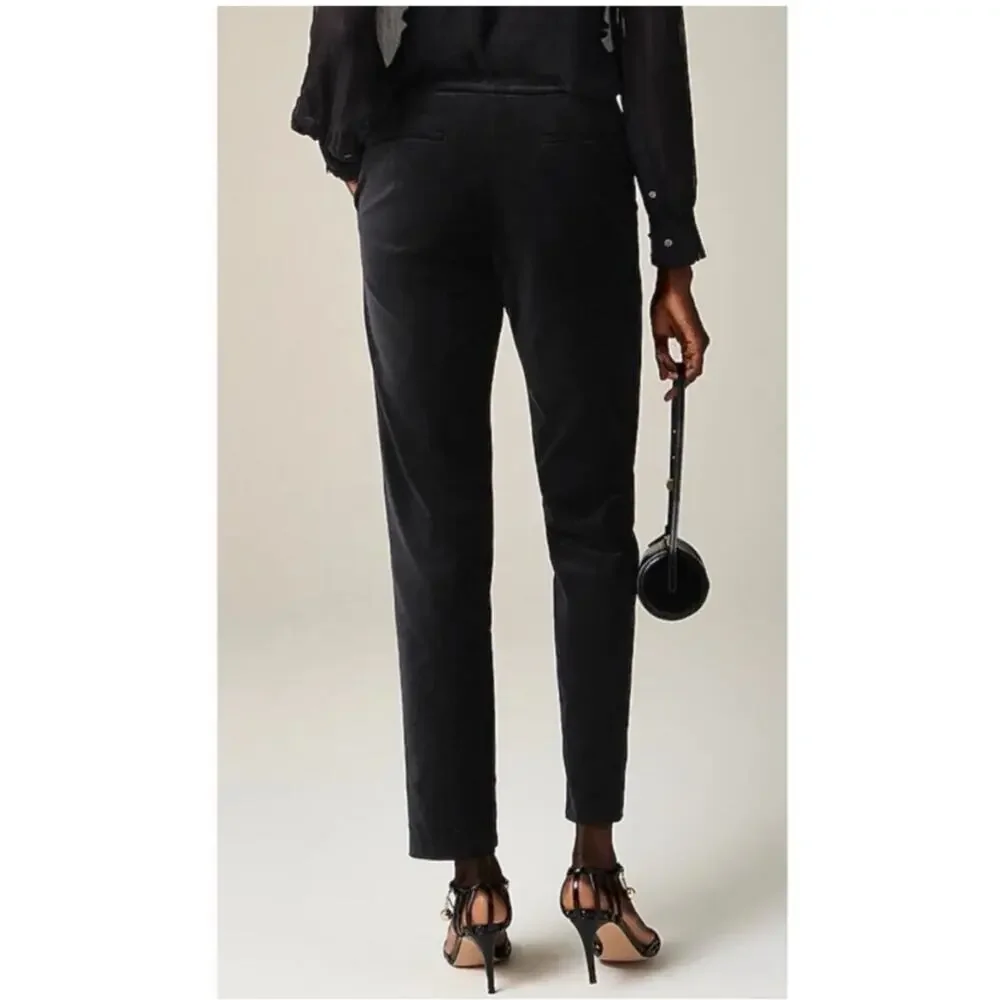 J. Crew Kate slim-fit pant in velvet black sz 6‎